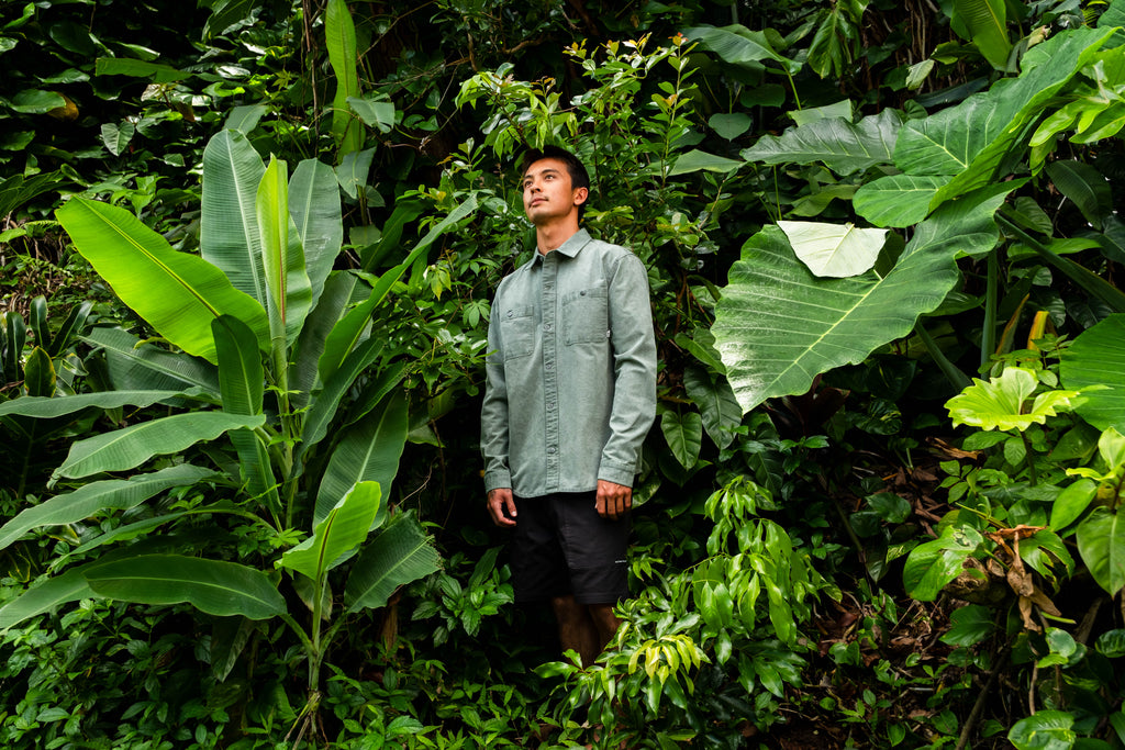 T&C Surf Designs Town Over Shirt - Gray Green