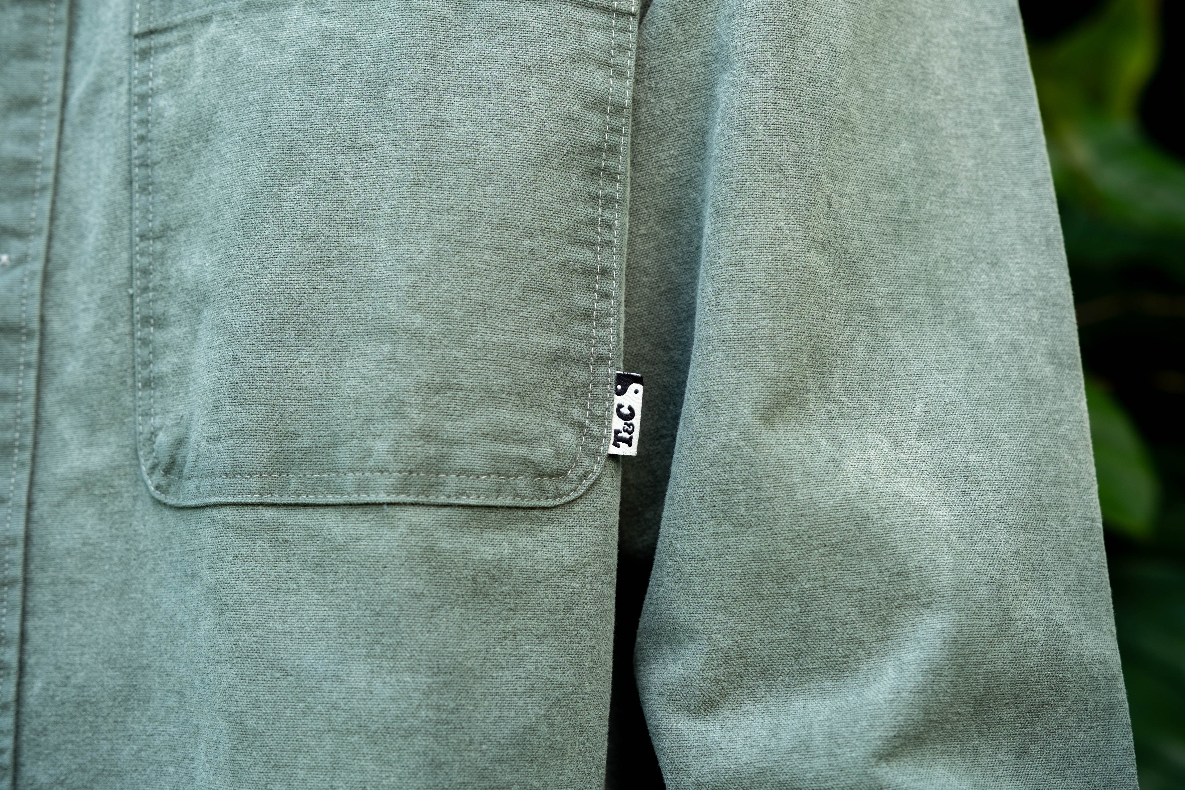 T&C Surf Designs Town Over Shirt - Gray Green