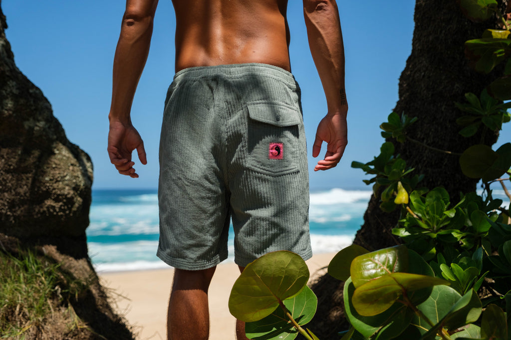 T&C Surf Designs Corduroy Beach Short 19'' - Gray Green