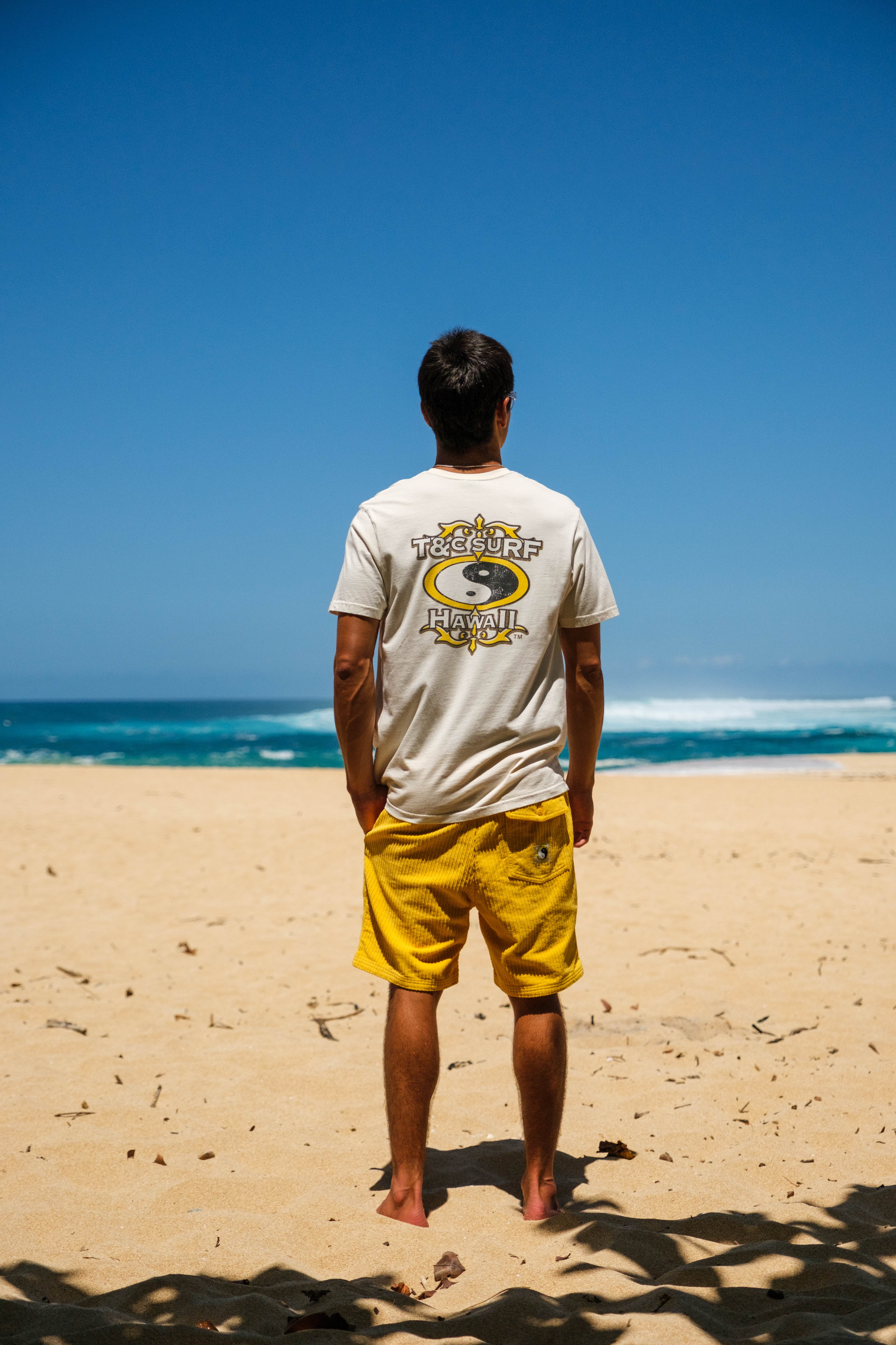 T&C Surf Designs Corduroy Beach Walkhorts 19'' - Washed Mustard