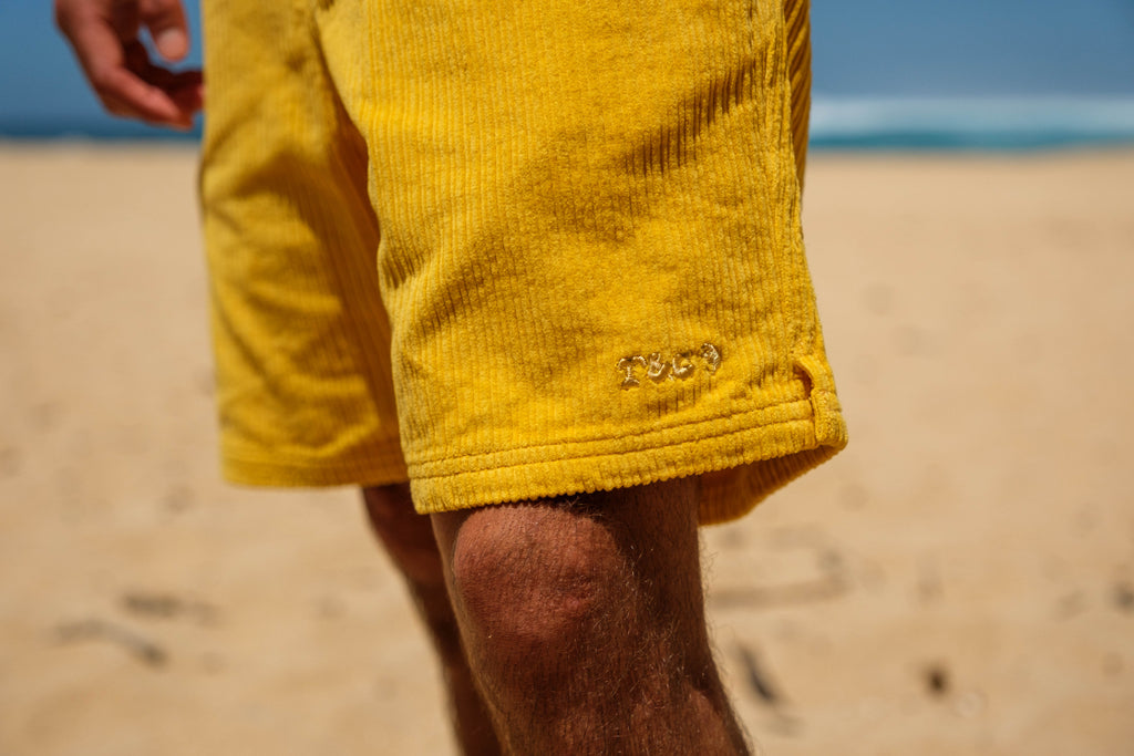 T&C Surf Designs Corduroy Beach Walkhorts 19'' - Washed Mustard