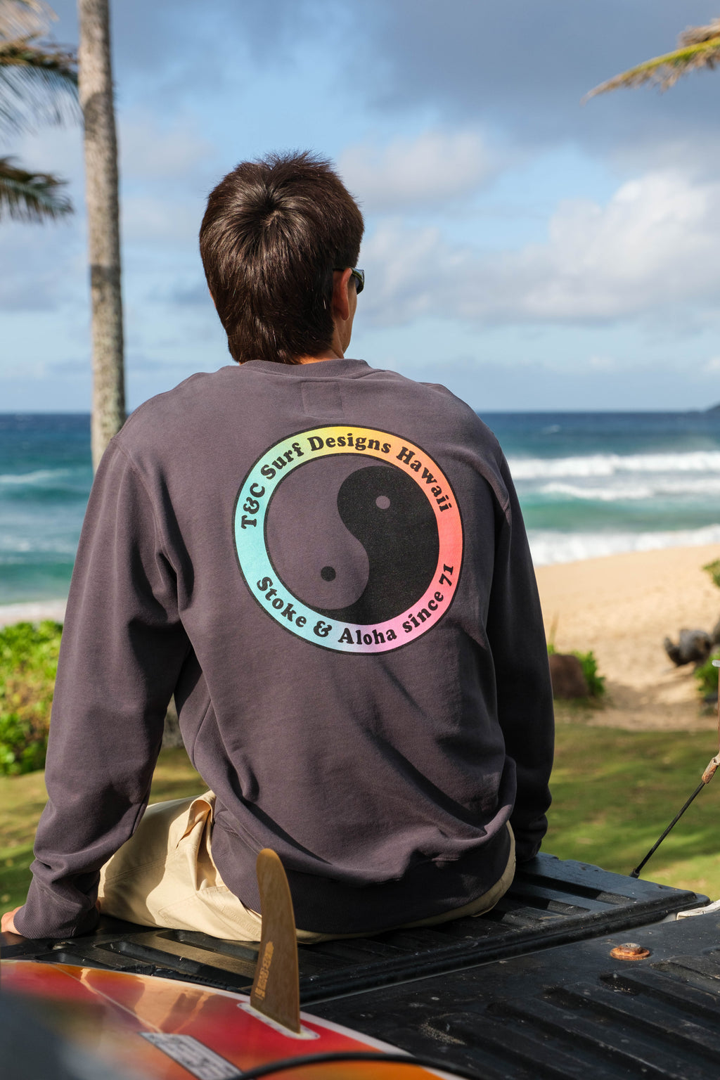 T&C Surf Designs YY 71 Crew Sweat - Washed Black