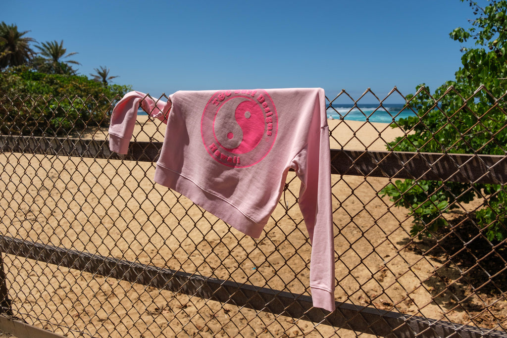 T&C Surf Designs Women YY Crew Sweat- Washed Rose