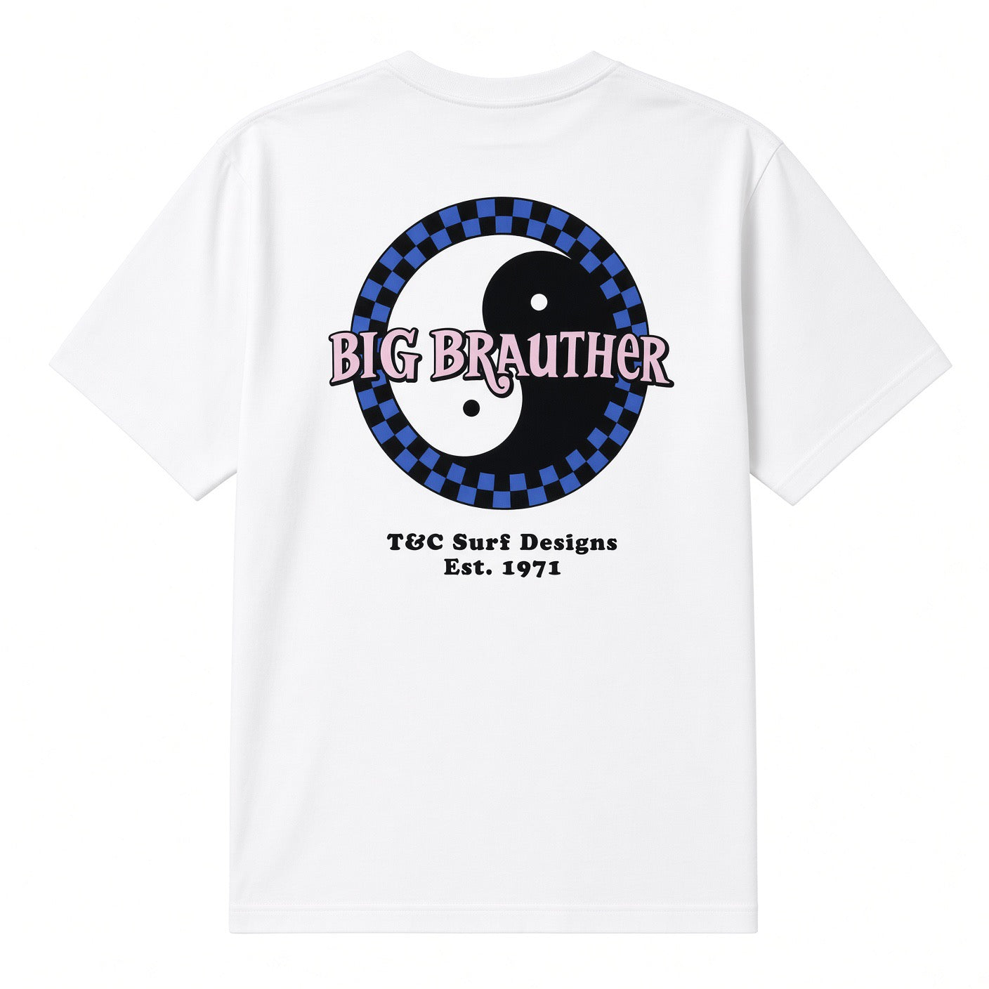 Big Brauther Checker T-shirt manches courtes - White