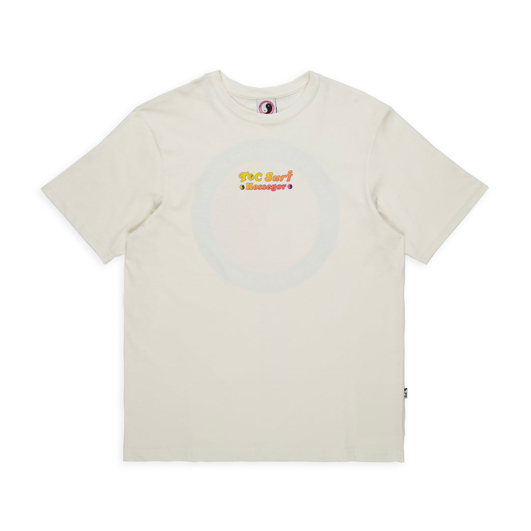 T&amp;C Surf Designs YY 71 Destination Hossegor S/S Tee - Off White/Pink