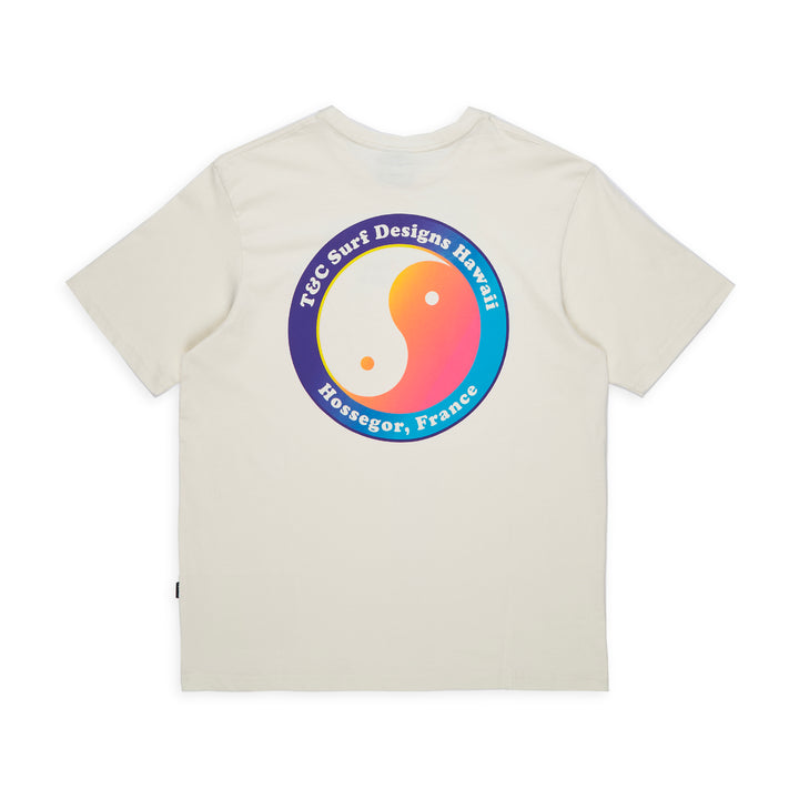 T&amp;C Surf Designs YY 71 Destination Hossegor S/S Tee - Off White/Pink