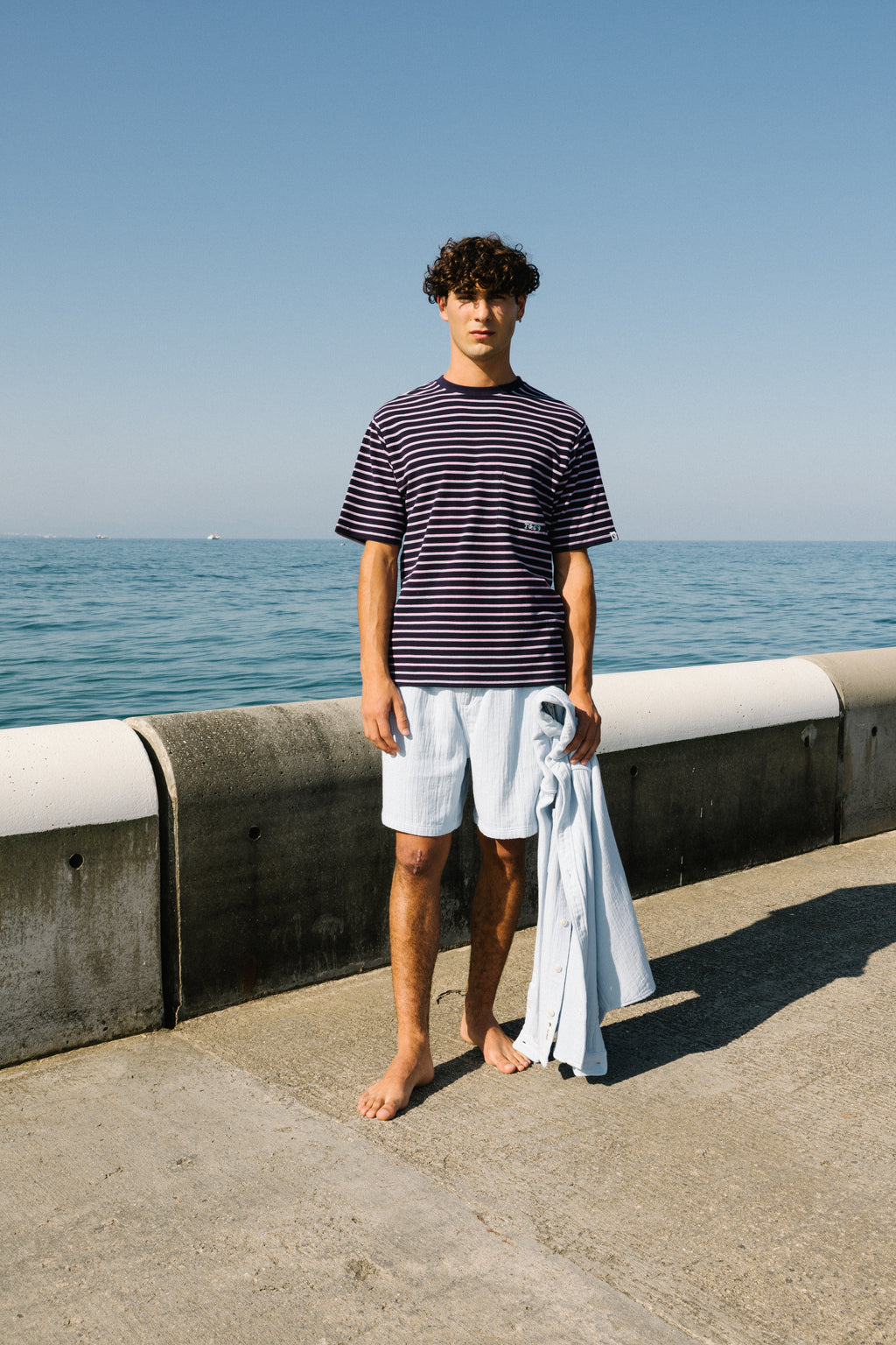 T&C Surf Designs Cotton Gaze Beach Short 20"-Blue Light Used