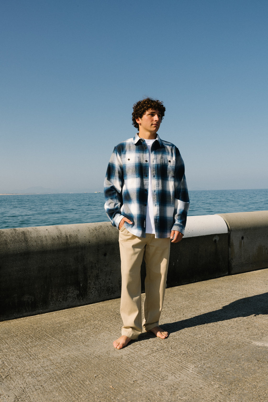 T&amp;C Surf Designs Town Heavy flannel Over Shirt - Navy