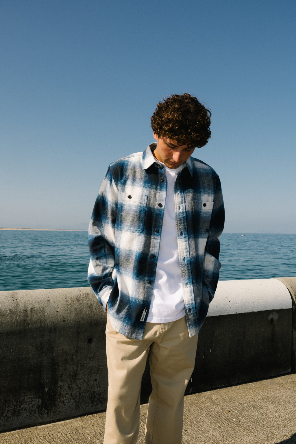 T&amp;C Surf Designs Town Heavy flannel Over Shirt - Navy