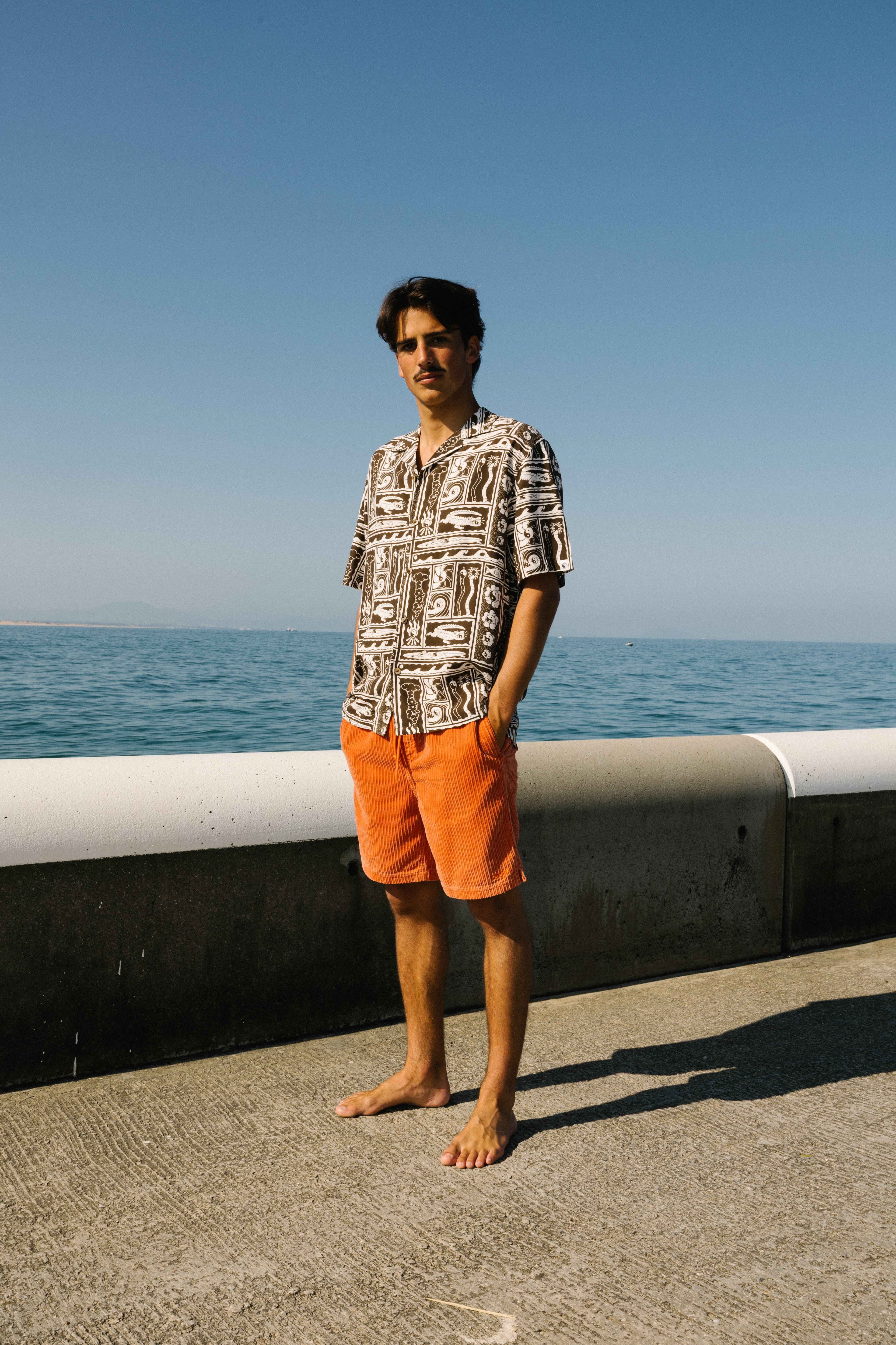 T&C Surf Designs Corduroy Beach Short 19"-Rust