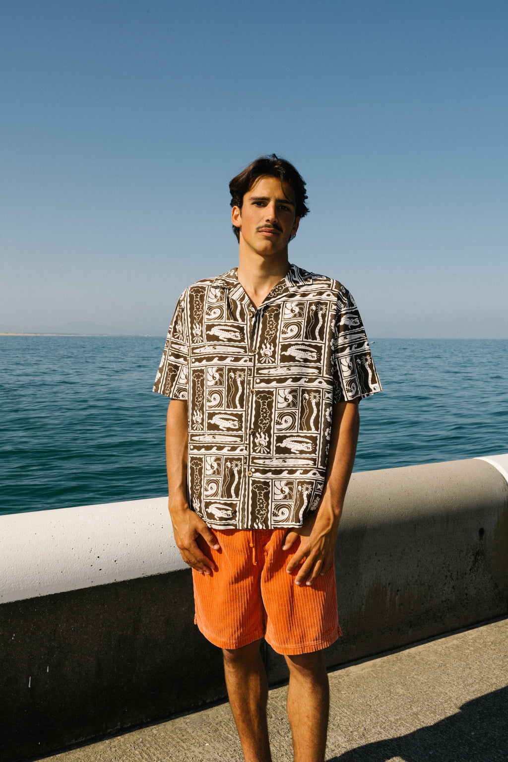 T&C Surf Designs Aloha S/S Shirt - Brown