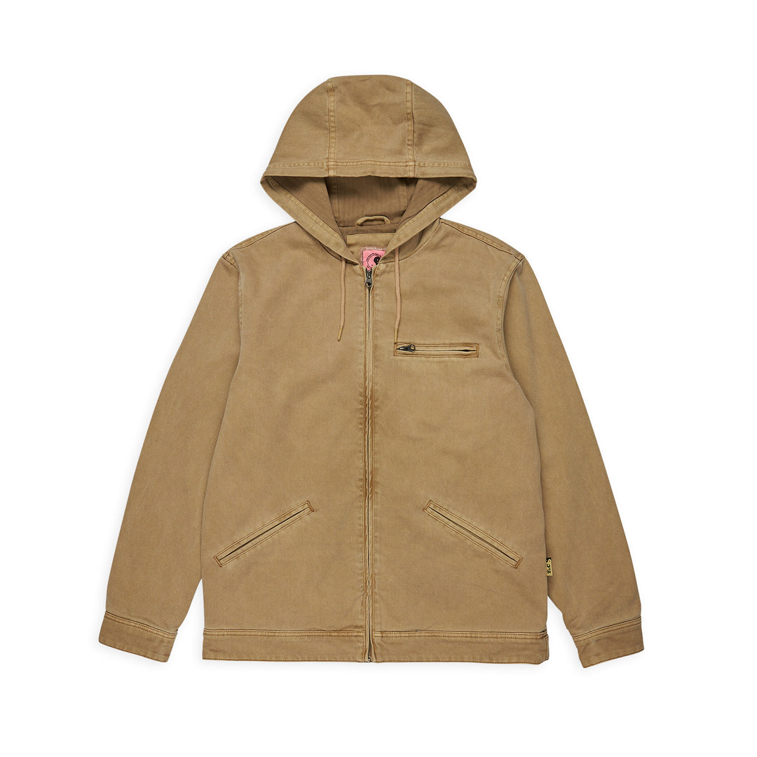 T&C Surf Designs Twill Hooded Jacket - Dark Khaki