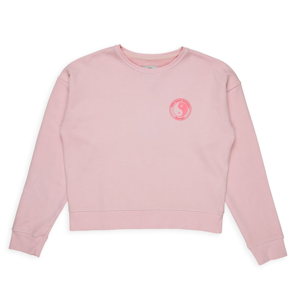T&C Surf Designs Women YY Crew Sweat- Washed Rose