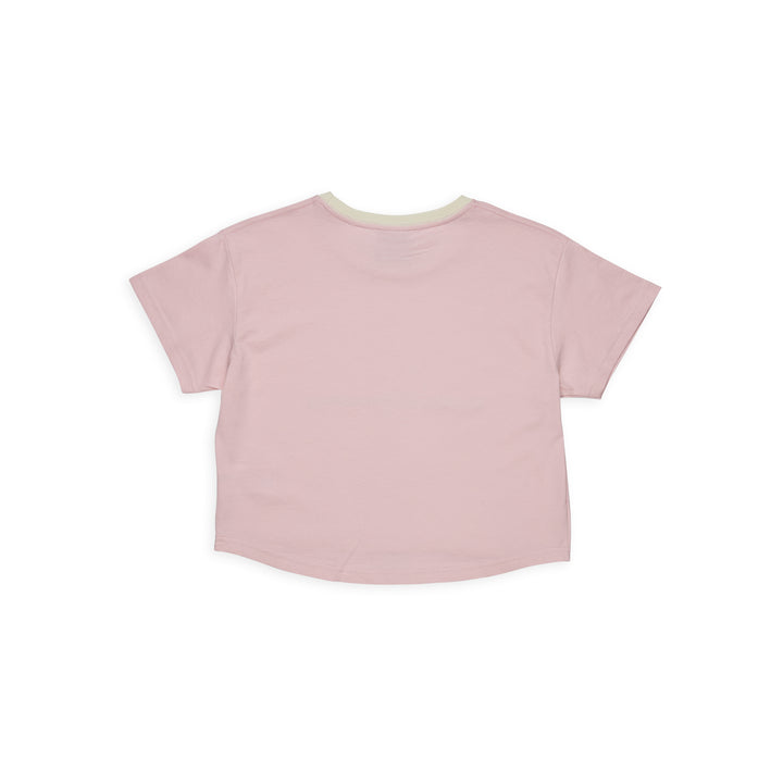 T&C Surf Designs Crop Checky  S/S Tee - Washed Rose