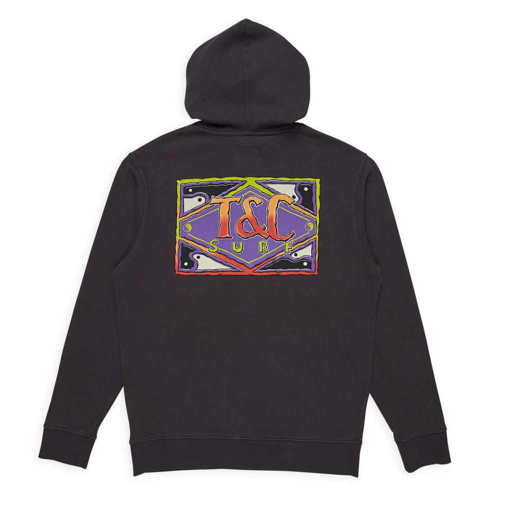 T&C Surf Designs 80'S Hooded Sweatshirt - Washed Black