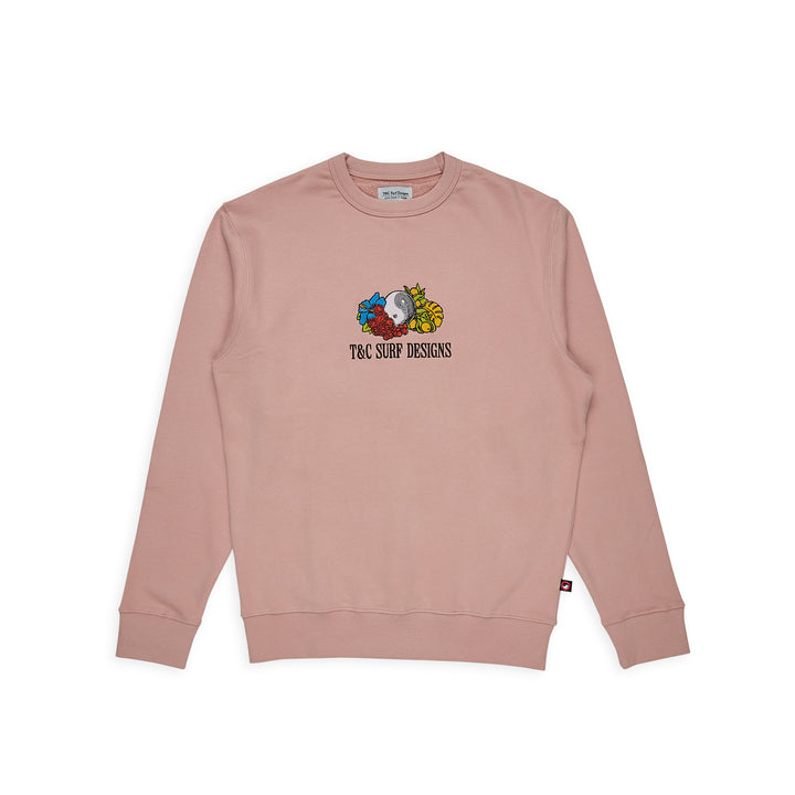 T&amp;C Surf Designs Jon-Of-The-Loom-Crew-Sweat-Dawn-Mauve