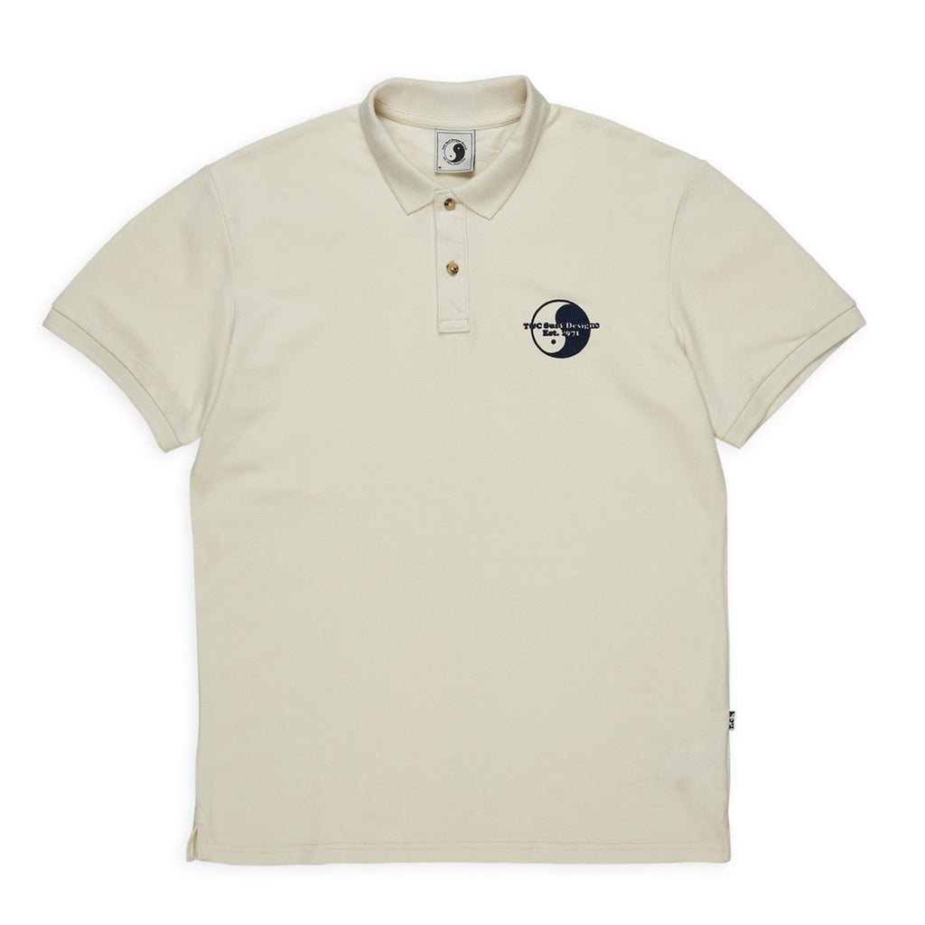 T&C Surf Designs Plain S/S Polo - Off White