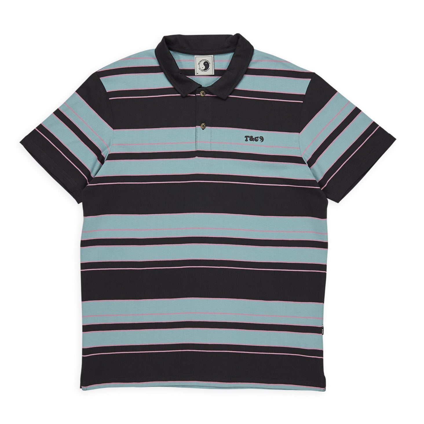 T&C Surf Designs RATM S/S Polo - Washed Black