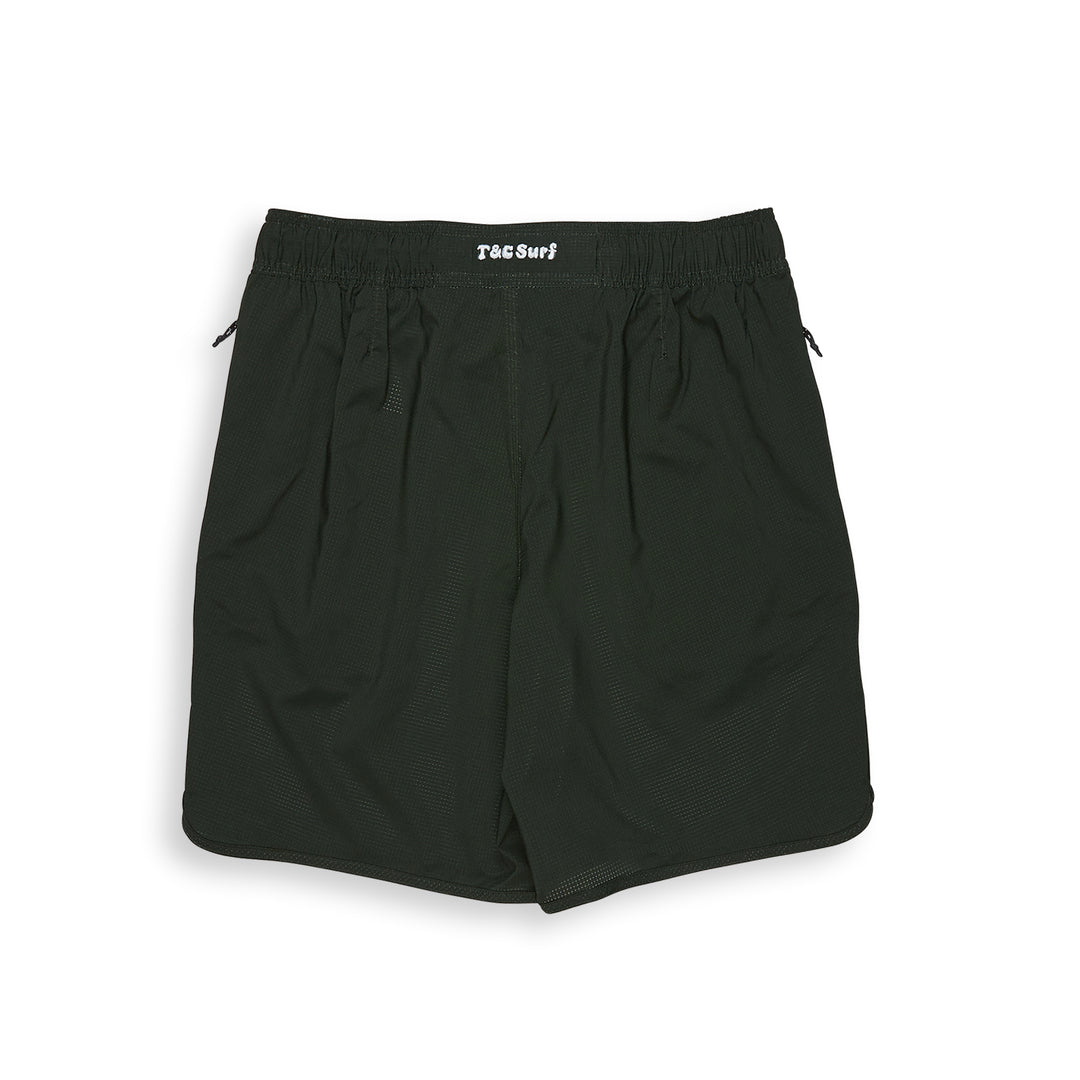 T&amp;C Surf Designs Elastic-Scalop-19" Beach Short - Dark Military