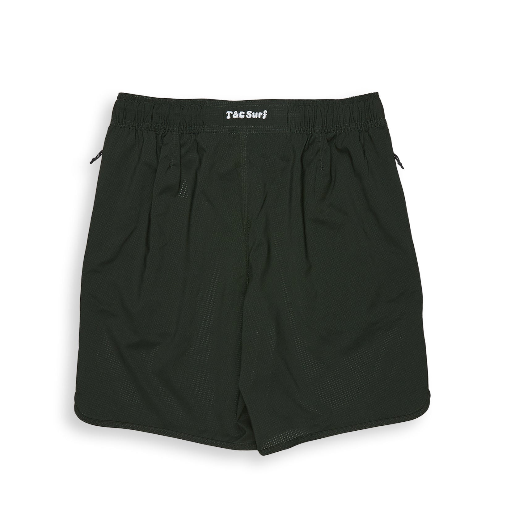 T&C Surf Designs Elastic-Scalop-19" Beach Short - Dark Military