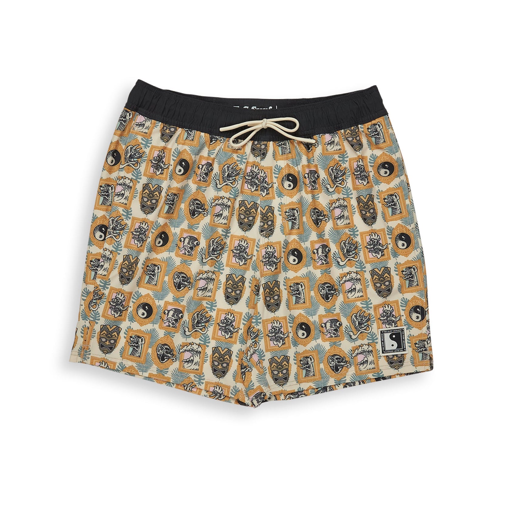 T&C Surf Designs Aloha Elastic 17.5" Beach Short - Greige