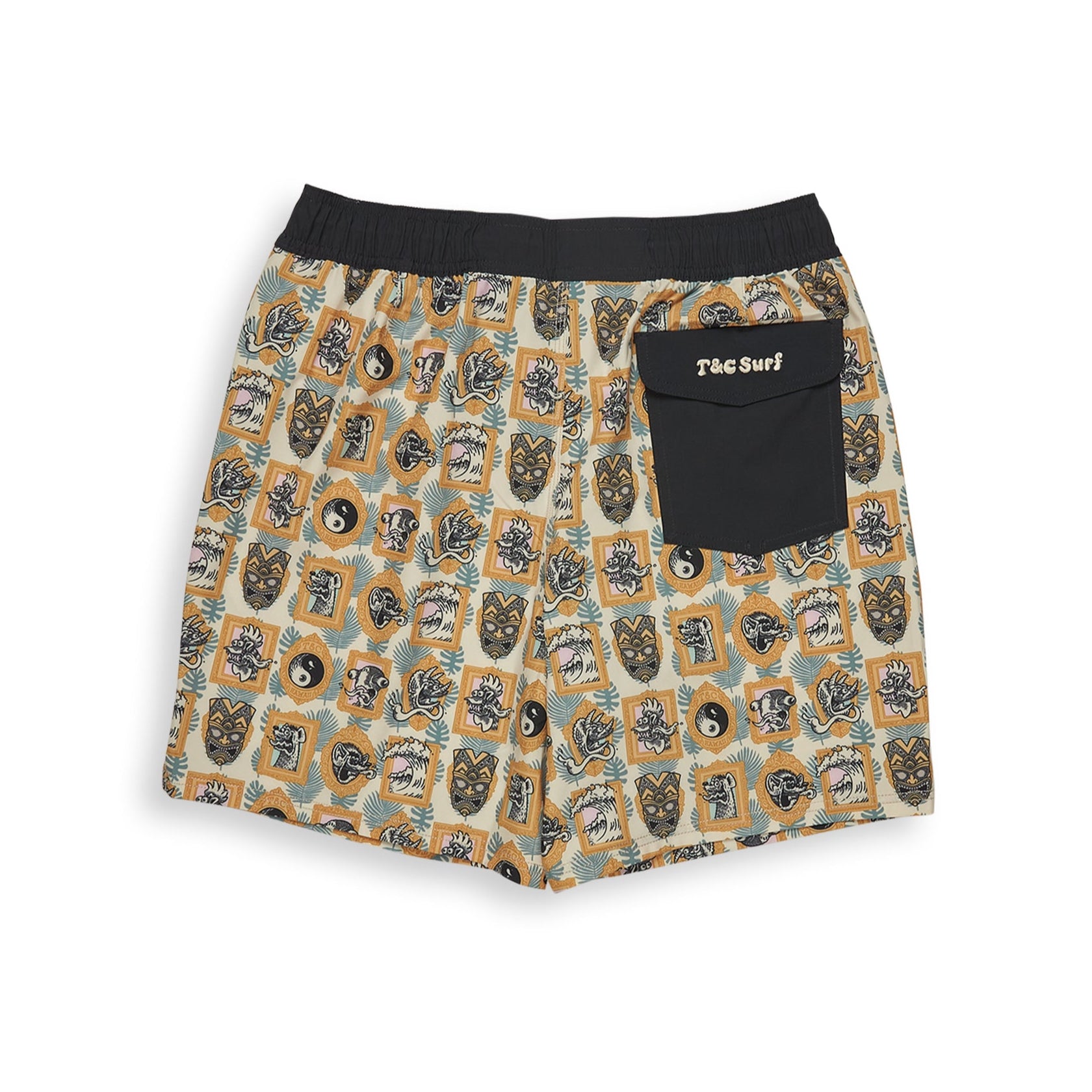 T&C Surf Designs Aloha Elastic 17.5" Beach Short - Greige