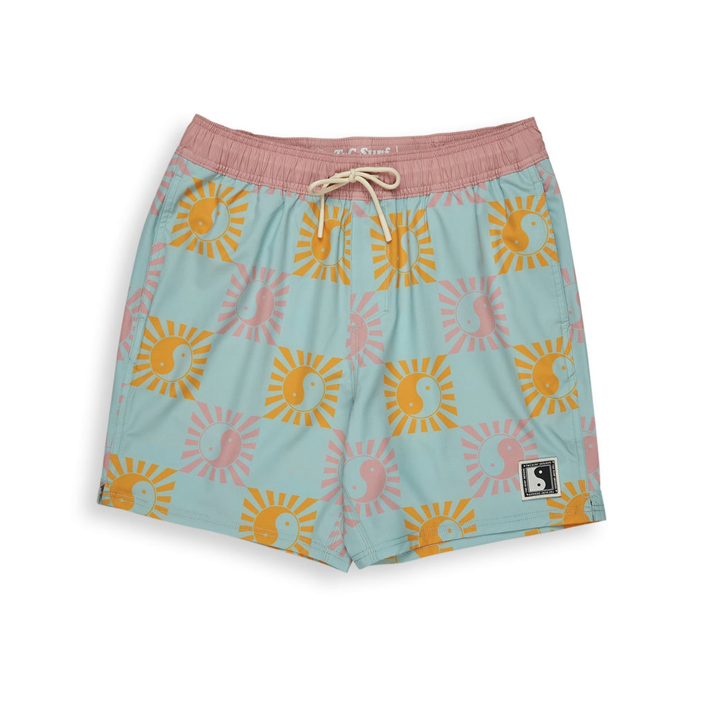 T&C Surf Designs Aloha Elastic 17,5" Beach Shorts - Used Blue