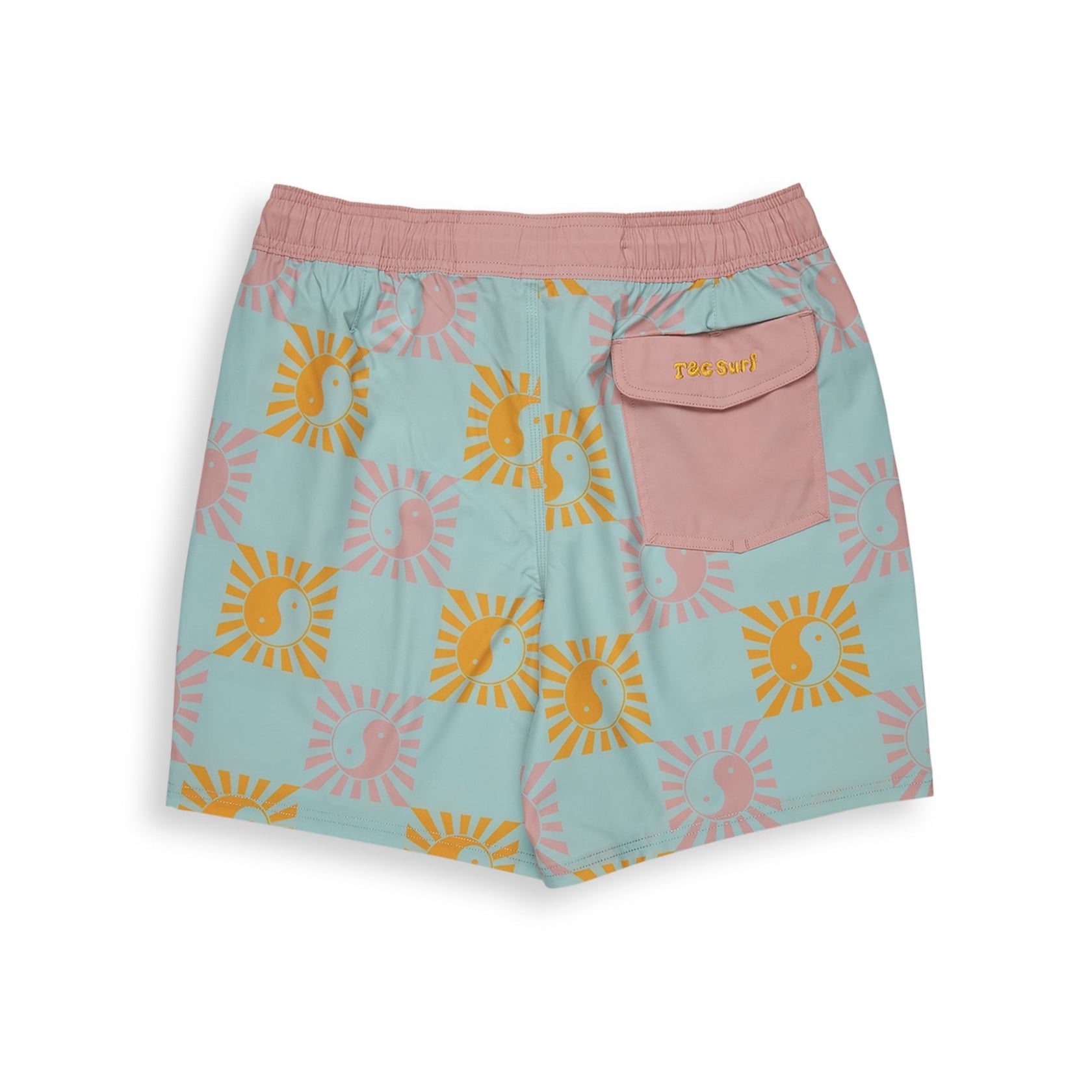 T&C Surf Designs Aloha Elastic 17.5" Beach Short - Used Blue