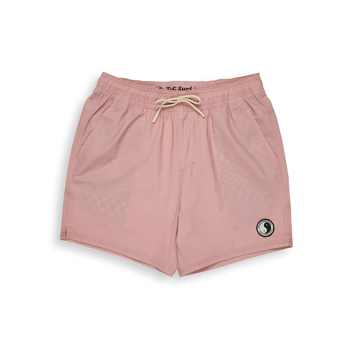 T&amp;C Surf Designs OG Elastic 16.5" Beach Short - Dawn Mauve