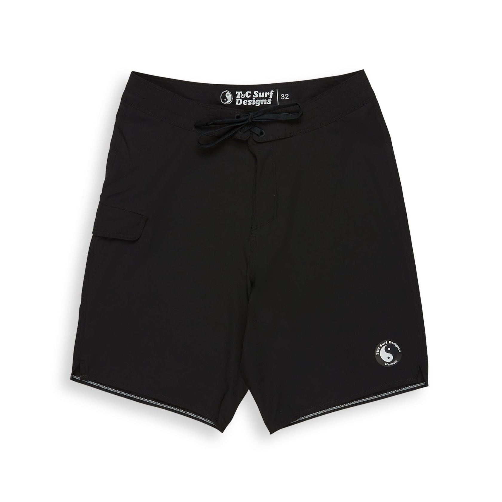 T&C Surf Designs Modern Scalop 21'' Bshort Black