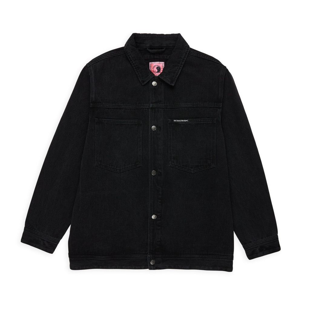 T&C Surf Designs Washed Denim Jacket - Black Dark Used