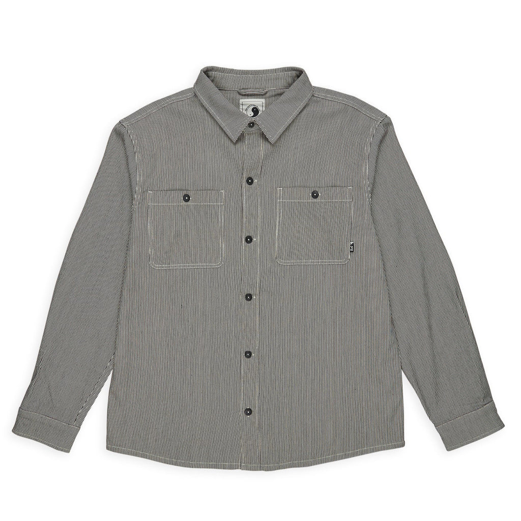 T&amp;C Surf Designs Town Stripe Overshirt - Dark Navy