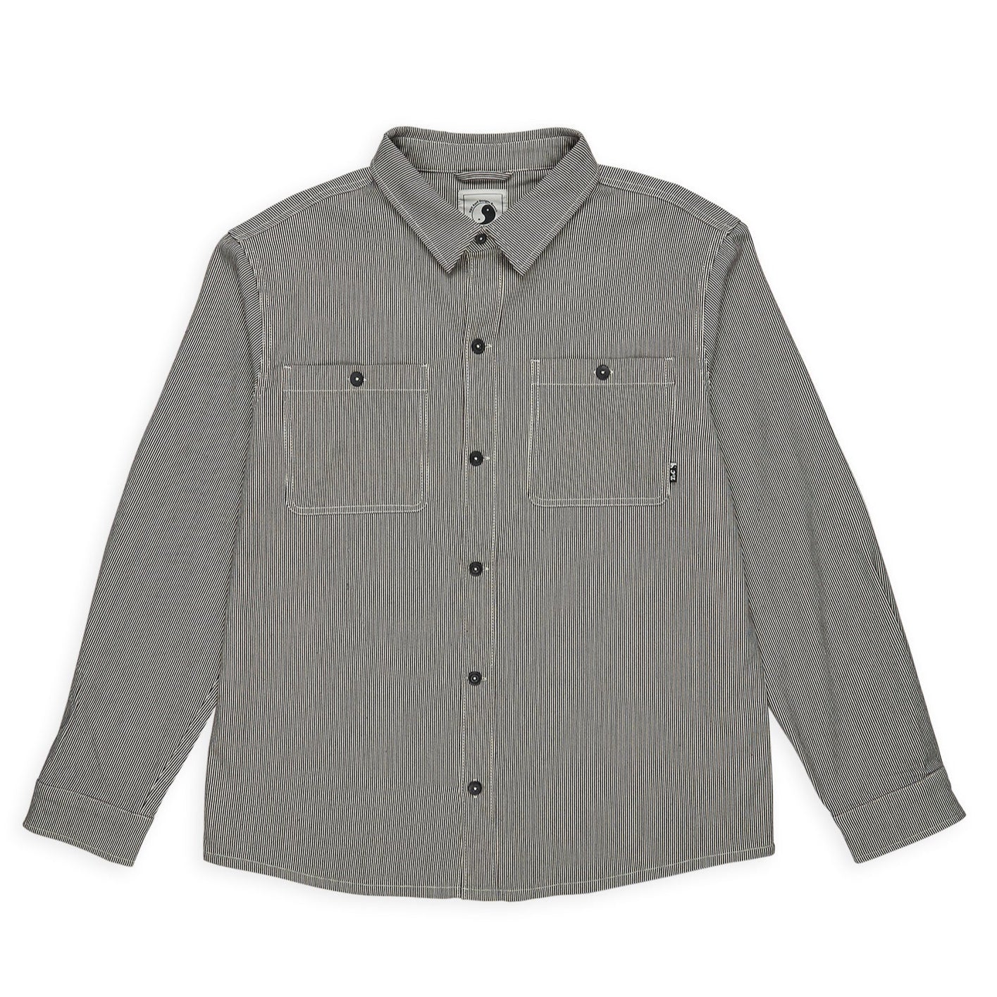 T&amp;C Surf Designs Town Stripe Overshirt - Dark Navy