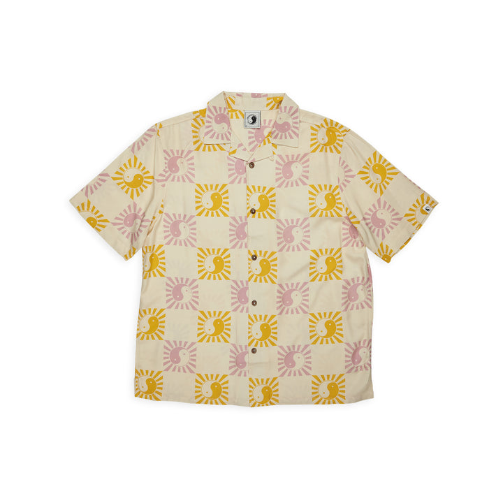 T&C Surf Designs Aloha S/S Shirt - Dawn Mauve - Sun Check