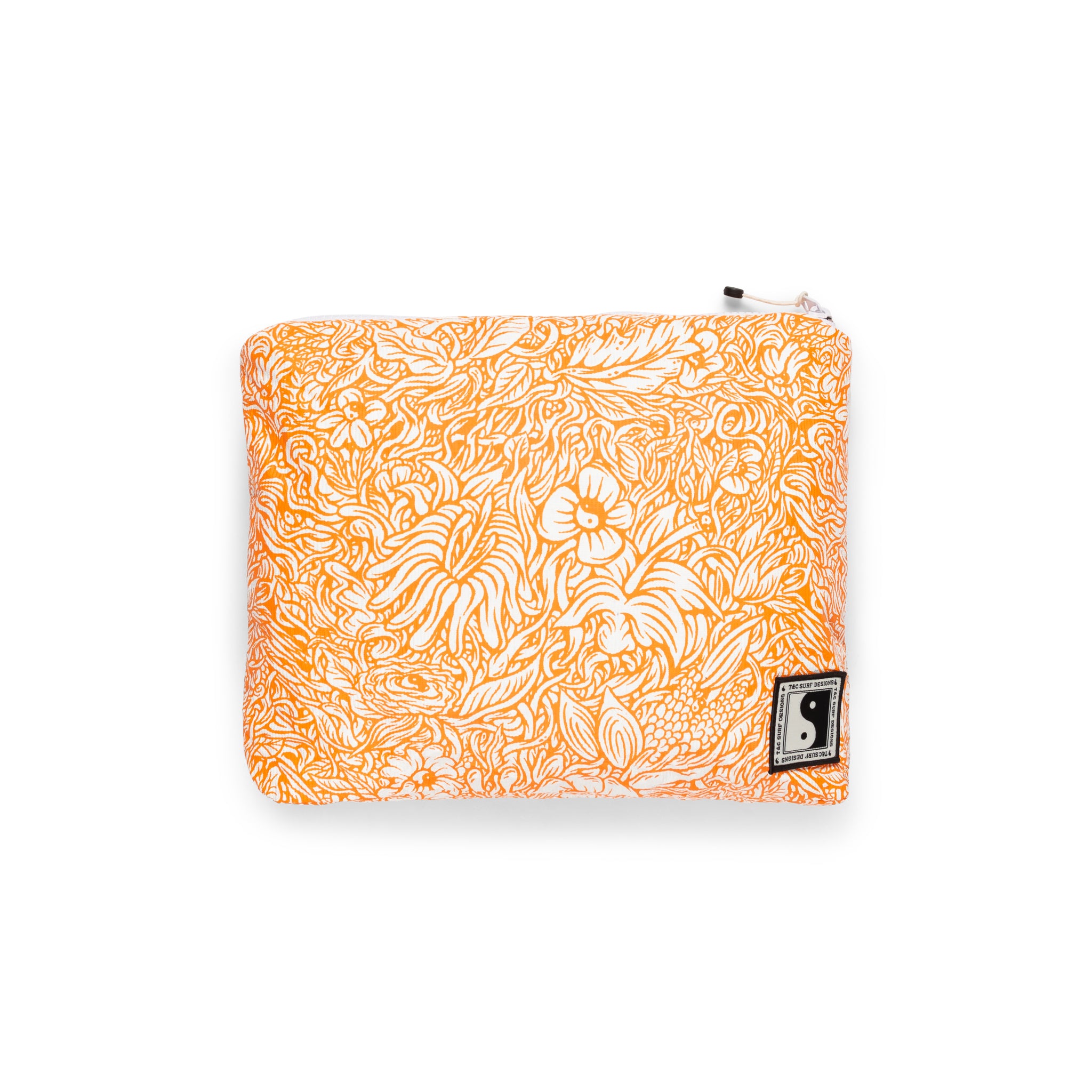 T&C Surf Designs M Printed Pouch- Orange Flower