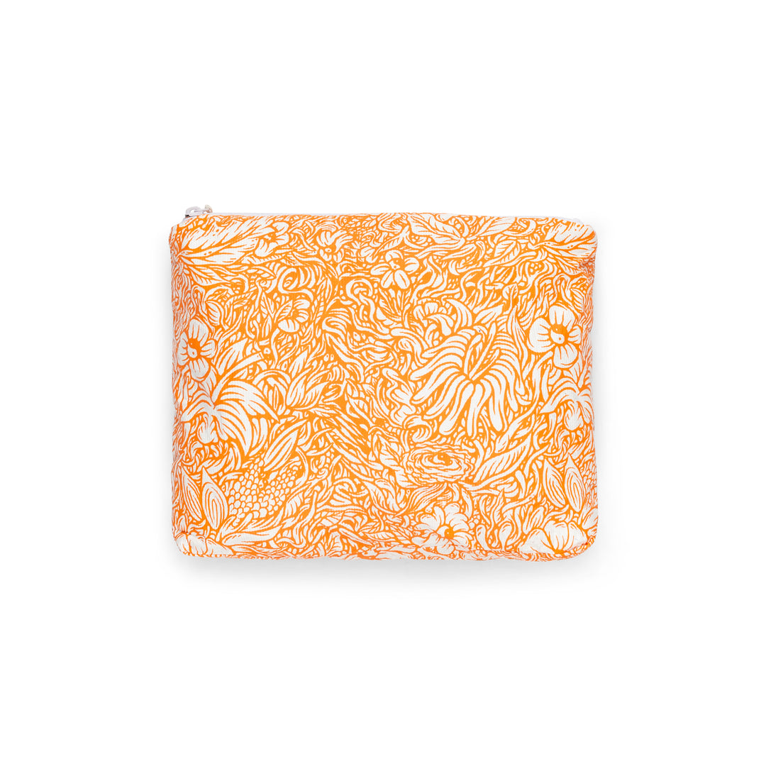 T&C Surf Designs M Printed Pouch- Orange Flower