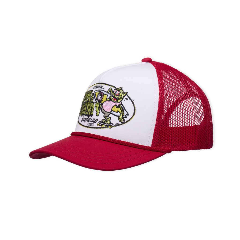T&amp;C Surf Designs Funco Unstructured Trucker Cap- Red