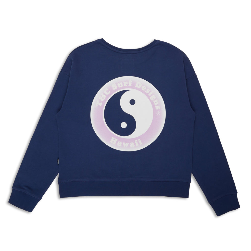 T&C Surf Designs Women YY Crew Sweat-Navy