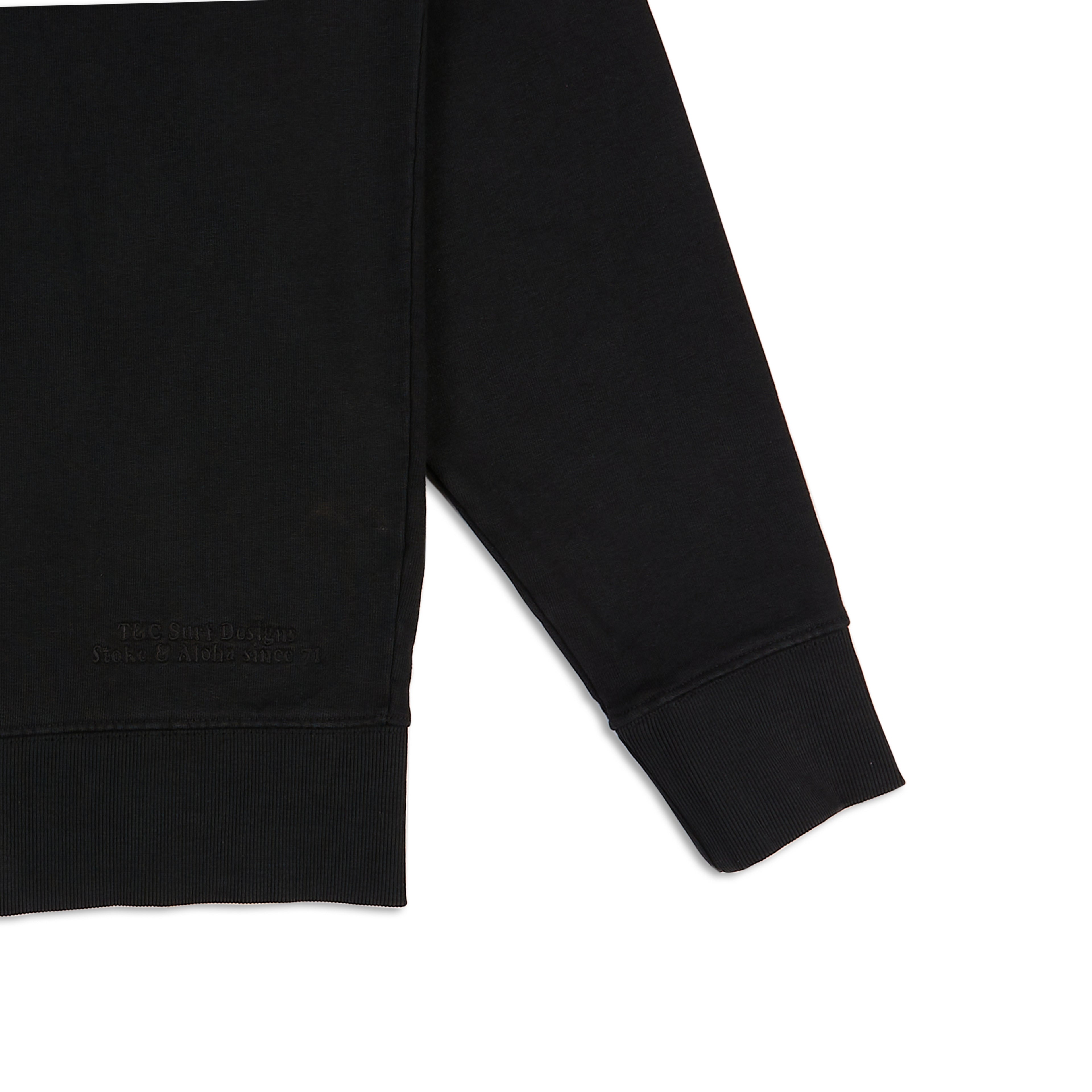 T&C Surf Designs Plain Full Zip Hooded - Black