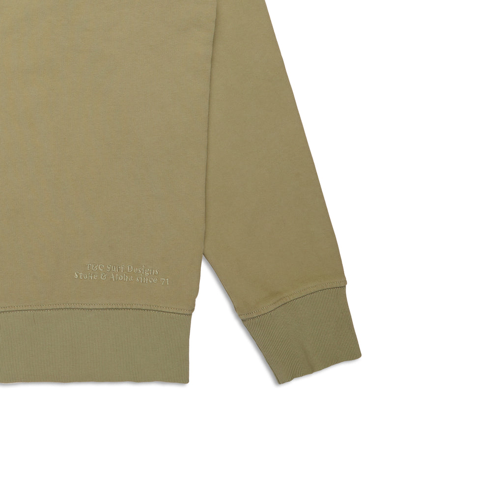 T&C Surf Designs Plain Full Zip Hooded - Sage