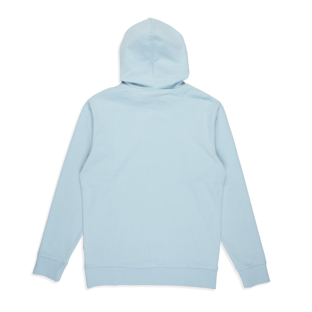 T&C Surf Designs Essential Hooded Fleece Sky Blue Pink Logo