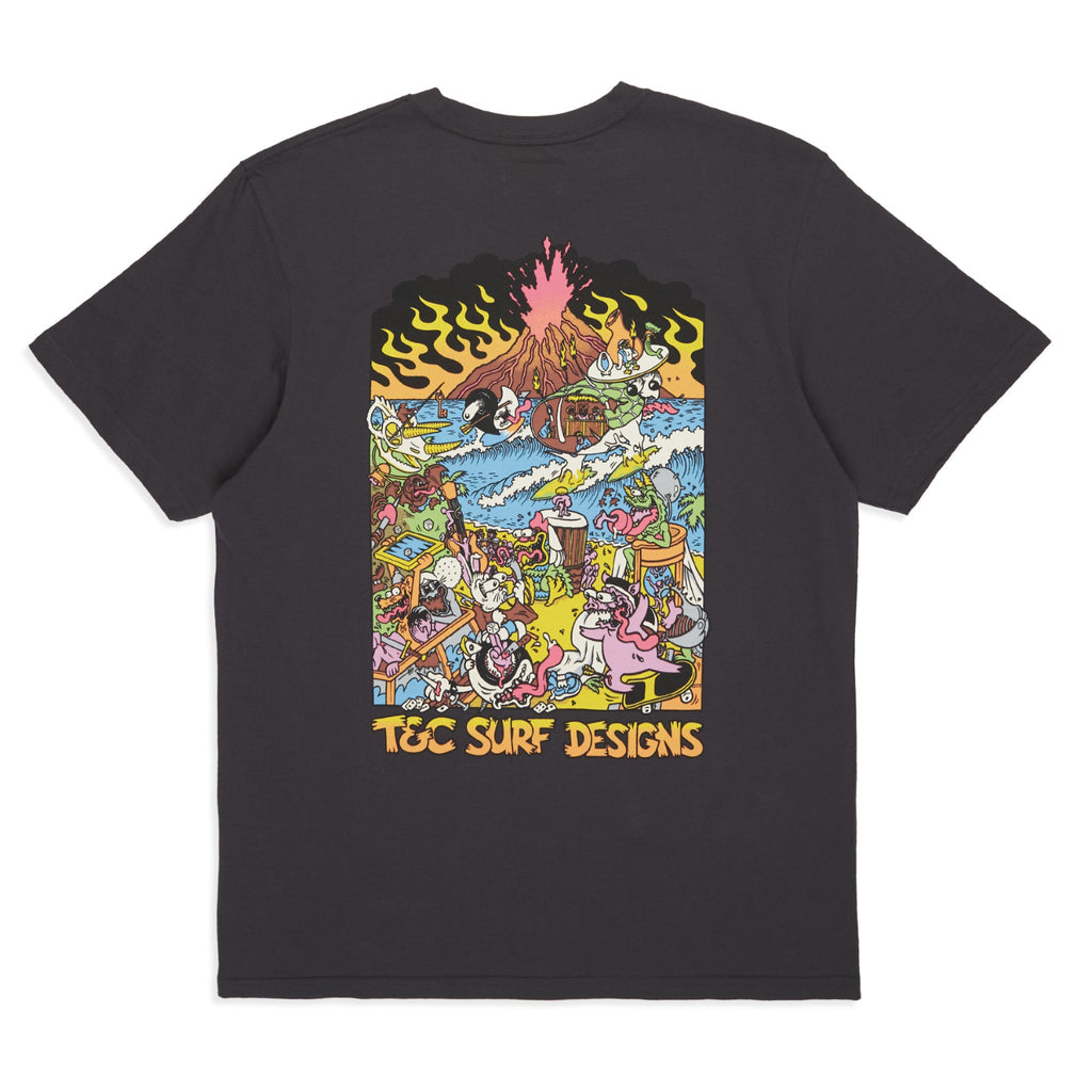 T&C Surf Designs Jon Earthly Delights S/S T-Shirt - Washed Black