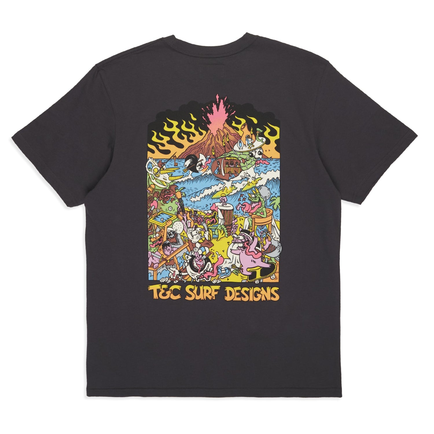 T&C Surf Designs Jon Earthly Delights S/S T-Shirt - Washed Black