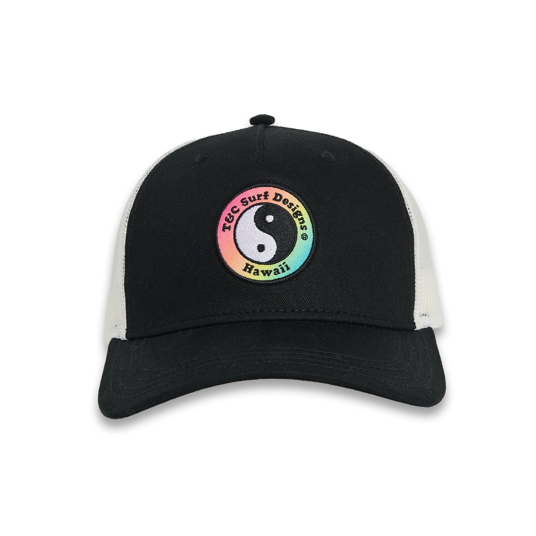 T&C Surf Designs YY Multico Trucker Cap - Black Off White Gradient Logo