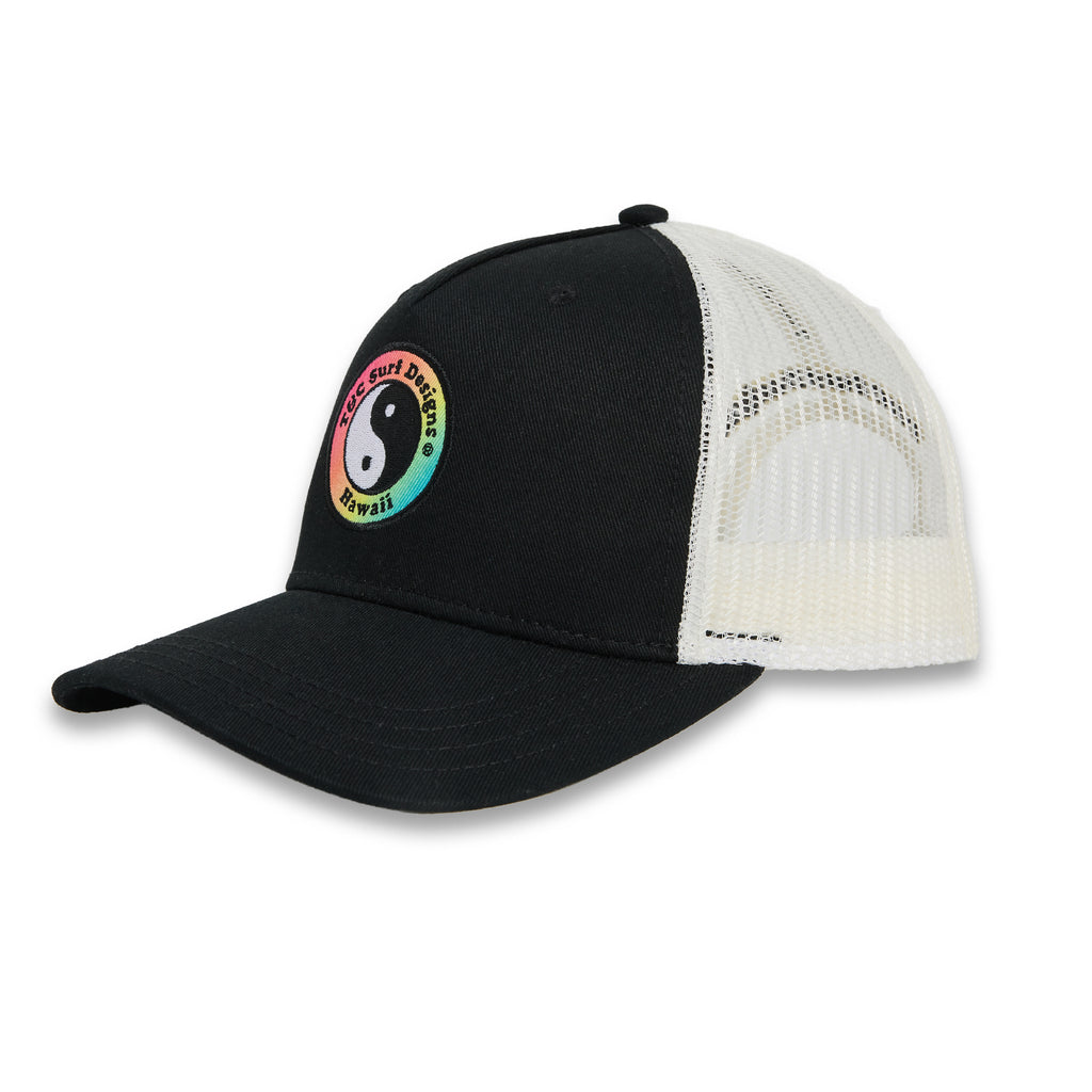 T&C Surf Designs YY Multico Trucker Cap - Black Off White Gradient Logo