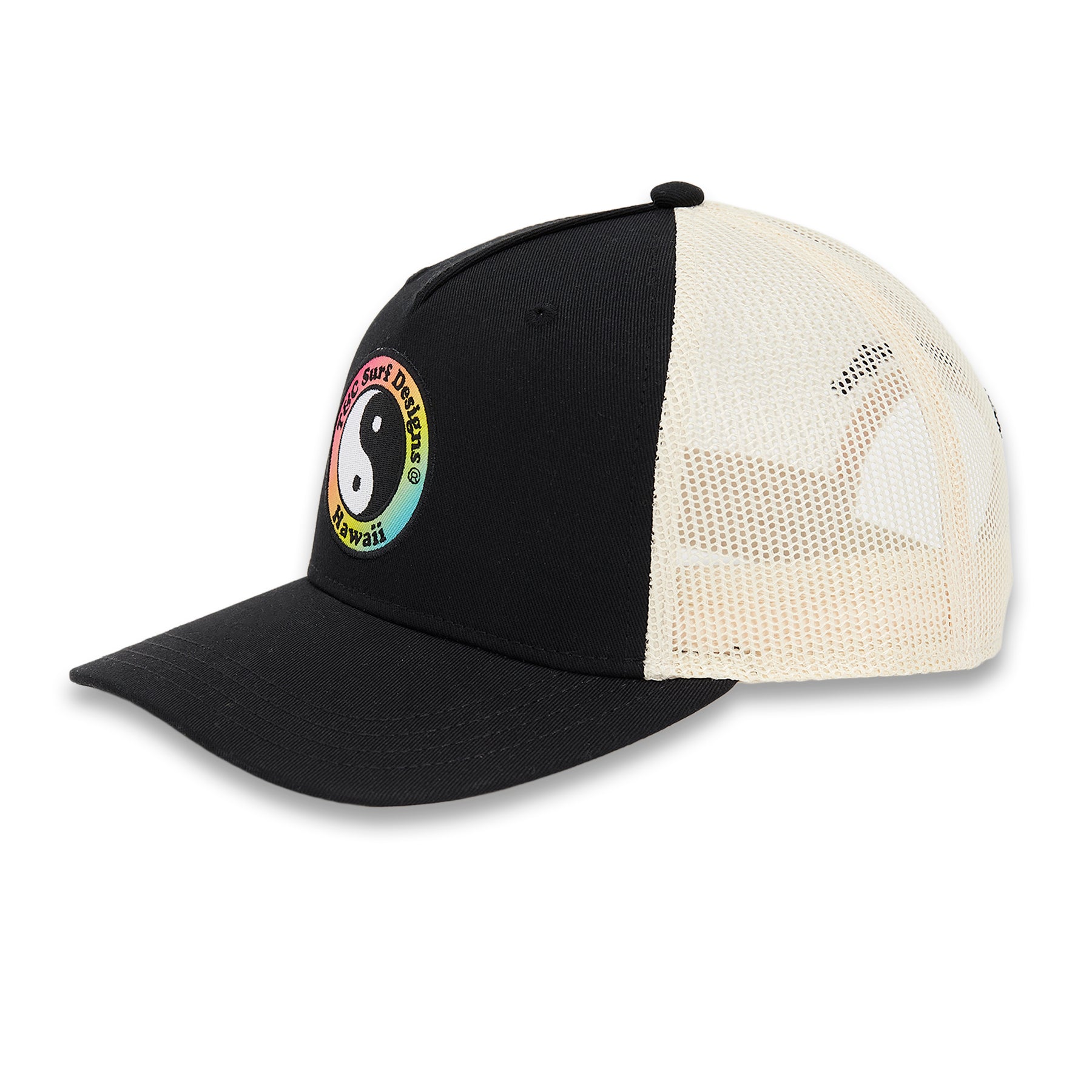 T&C Surf Designs YY Trucker Cap - Black Off White Gradient logo