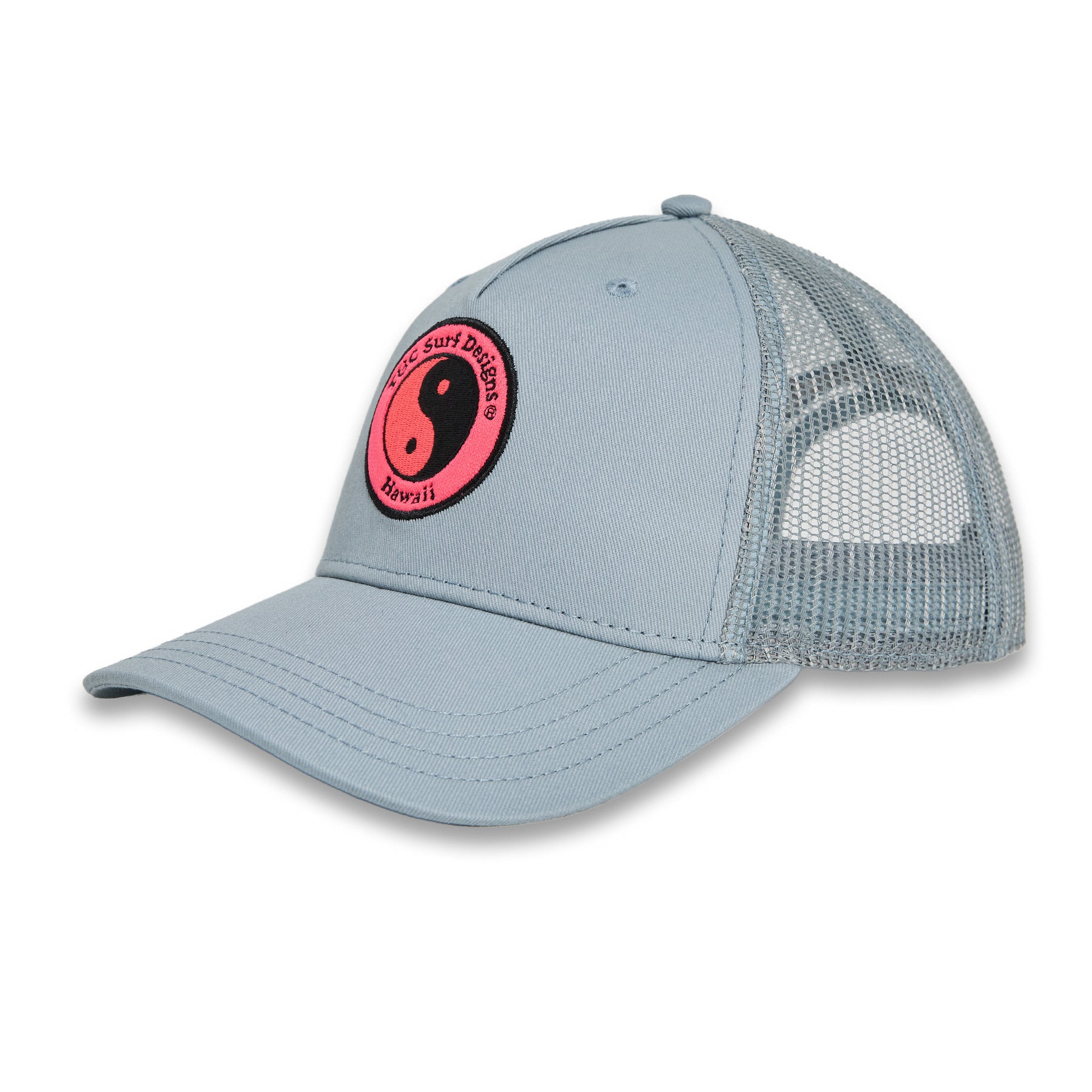 T&C Surf Designs YY Trucker Cap - Used Blue Used Blue Pink Logo