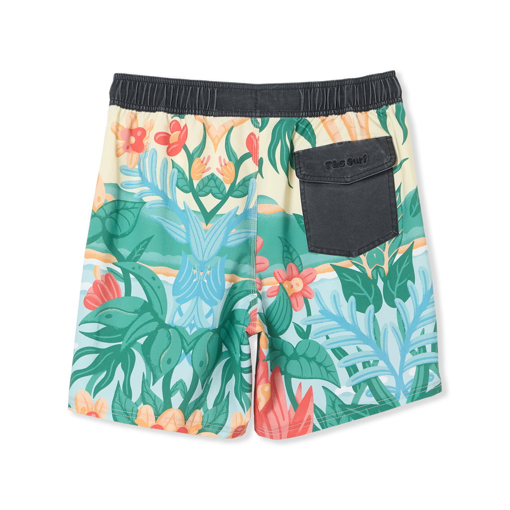 T&C Surf Designs Aloha Elastic 17,5" Beach Short-Green