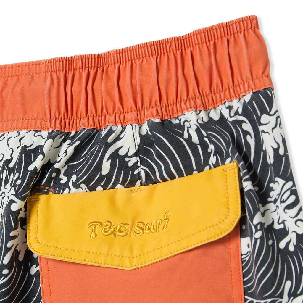 T&C Surf Designs Aloha Elastic 17,5" Beach Short-Black