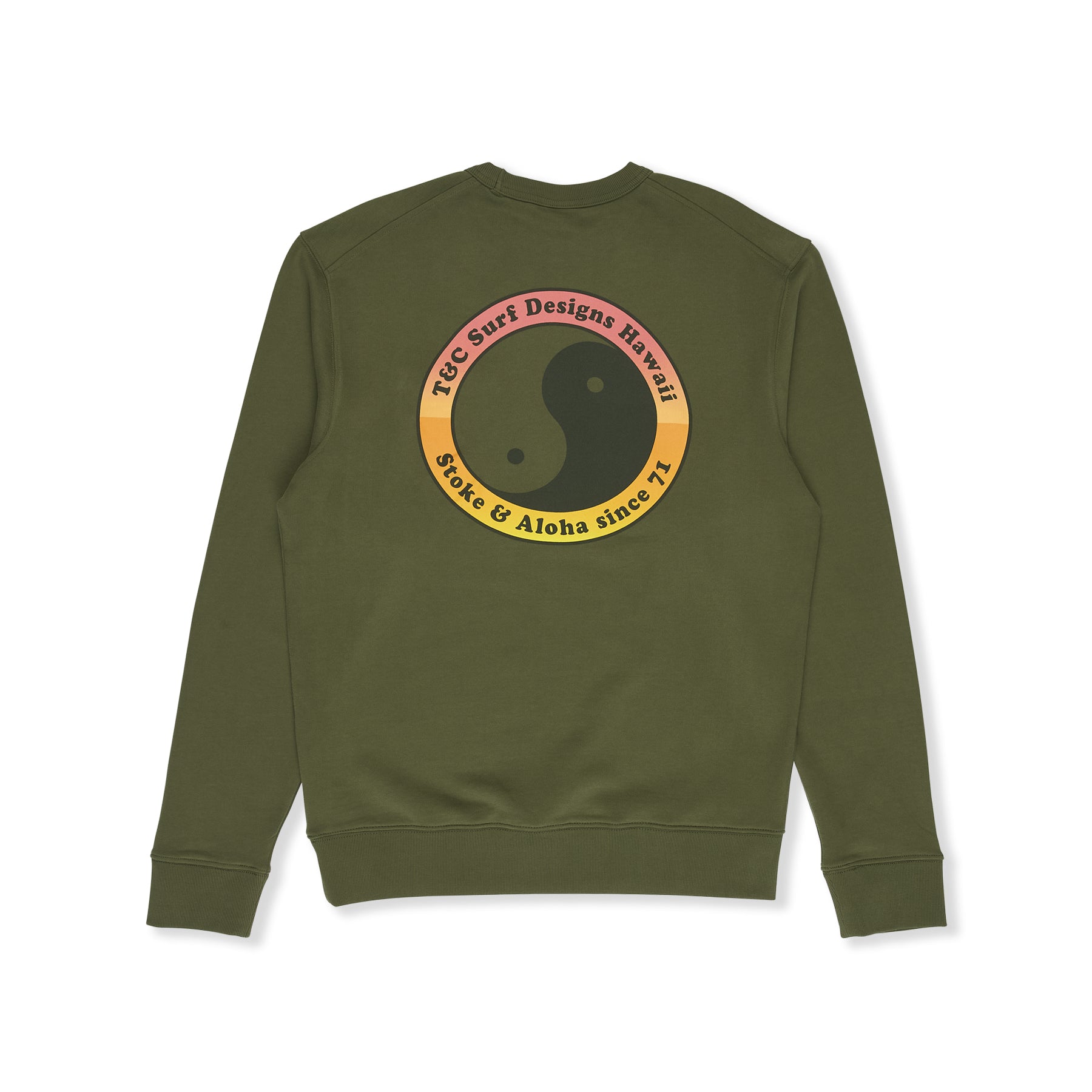 T&C Surf Designs YY 71 Pocket Crew Sweat-Military Green